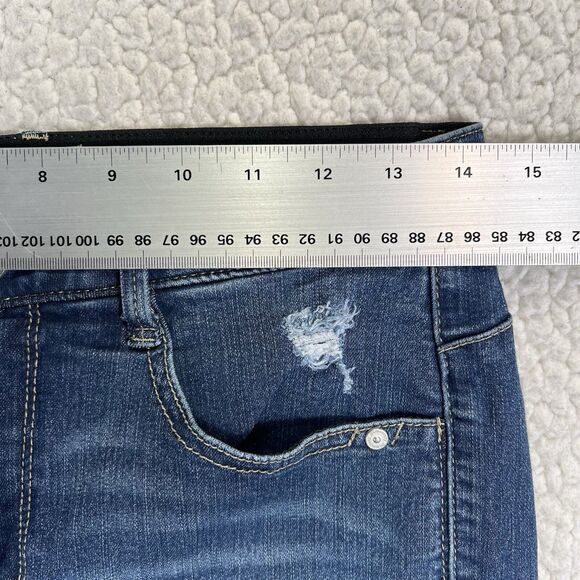 Democracy Jeans Women’s Size 6 (Actual 28x29) Blue Mid Rise Skinny Distressed - Picture 6 of 9